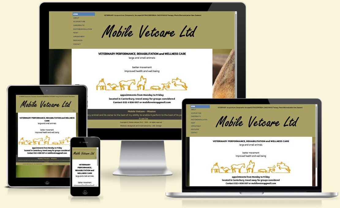 Screenshot of a local trade services website layout
